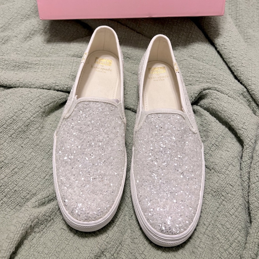 Kate Spade Keds Triple Decker Glitter Slip-Ons